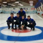 Team Gray - Truro Curling Club - Christopher McCurdy (Lead), Owain Fisher (Second), Evan Hennigar (Third), Nathan Gray (Skip) and coach, Craig Burgess.