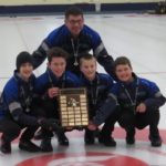 Team MacIsaac - Truro Curling Club - Christopher McCurdy (Lead), Owain Fisher (Second), Evan Hennigar (Third), Calan MacIsaac (Skip) and coach, Craig Burgess